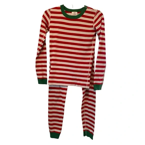 HANNA ANDERSSON Long Johns Holiday Stripe PJ Set Girl 14 (160) - Picture 2 of 12